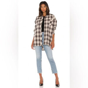 Lovers and Friends Gela oversized plaid flannel top